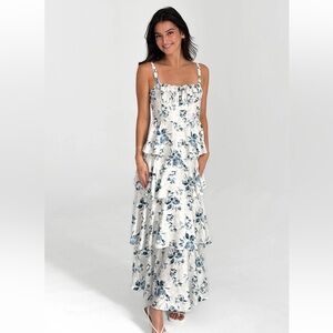 Floral Tiered Maxi Dress